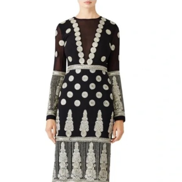 slim fit dress slacks Nicole Miller Angelina Botanic Silk Maxi Dress – Runway Catalog main image 0